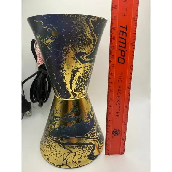 Lava The Original Marbleized Black Gold Replacement Base & Bulb Works Schylling - Picture 3 of 13